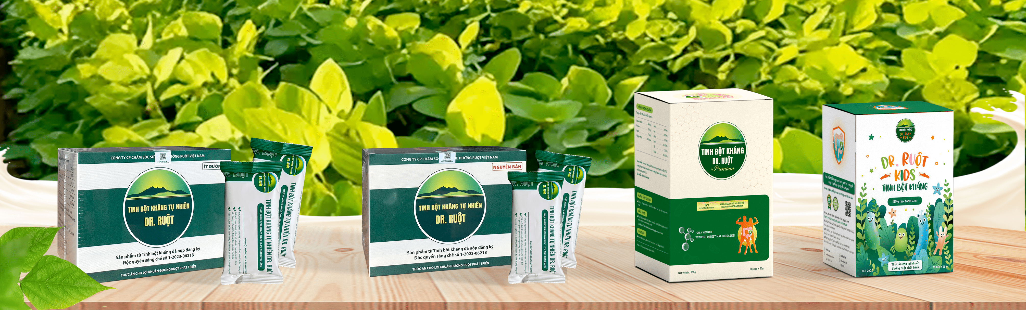 Tinh bột kháng của Công ty Cp. Sức khỏe Đường ruột Việt Nam Dr ruột banner-min