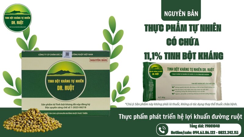 Sử dụng tinh bột kháng tự nhiên Dr. Ruột Sử dụng tinh bột kháng tự nhiên Dr. Ruột
