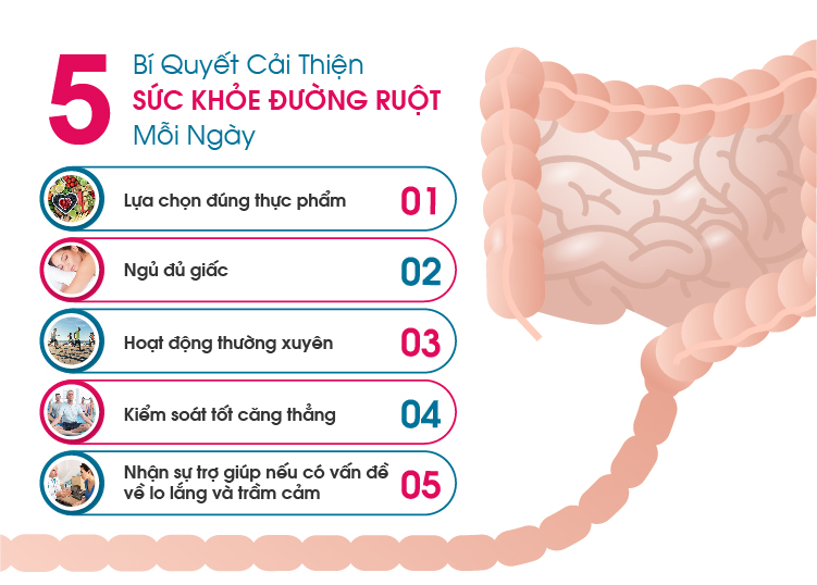 5 Bí quyết cải thiện sức khoẻ đường ruột mỗi ngày